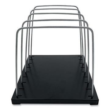 Huron Steel Wire Vertical File Organizer, 4 Sections, Letter Size Files, 8 X 9.75 X 7.5, Black-metal Gray freeshipping - TVN Wholesale
